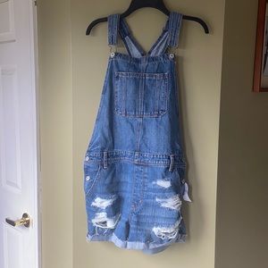 American Eagle Denim Short Overalls